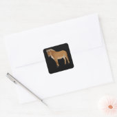 Noors Fjord Paard Gift Vierkante Sticker (Envelop)
