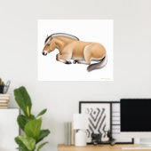 Noors Fjord-paard in rustdruk Poster (Thuiskantoor)