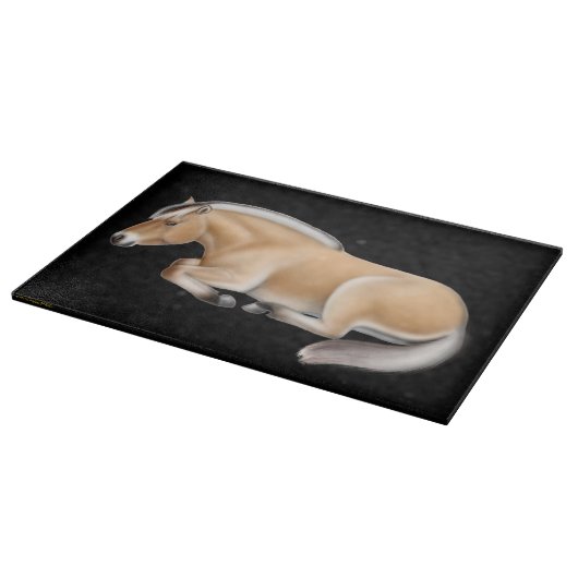 Noors Fjord-paard in snijvlak in Rest Snijplank (Hoek)