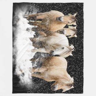 Noors Fjord Snow Blnaket Fleece Deken