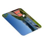 Noors fjord uitzicht + boothuis rechthoekmagneet magneet (Rechterzijde)