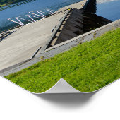 Noors fjord uitzicht en boothuis poster (Hoek)