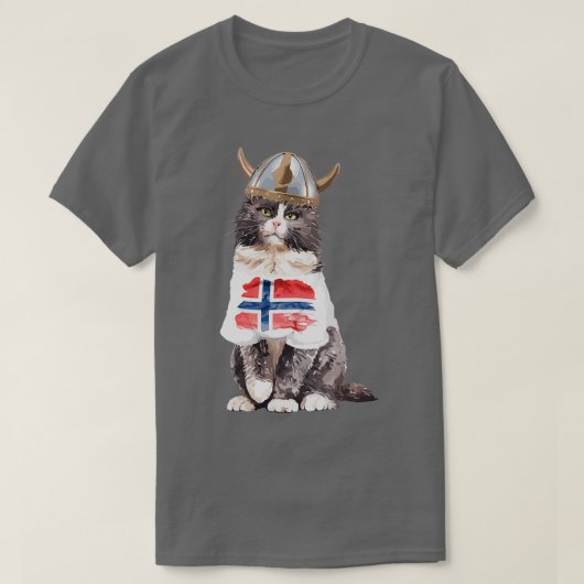 Noors Forest Cat Viking T-shirt (Design voorkant)