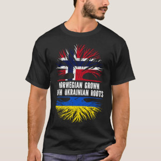 Noors Gegroeid met Oekraïense Roots Vlag T-shirt