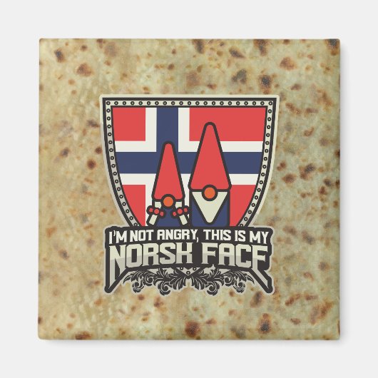 Noors gezicht magneet (Voorkant)