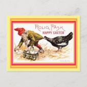 Noors Happy Easter Gnome Nisse  copy Briefkaart (Voorkant)