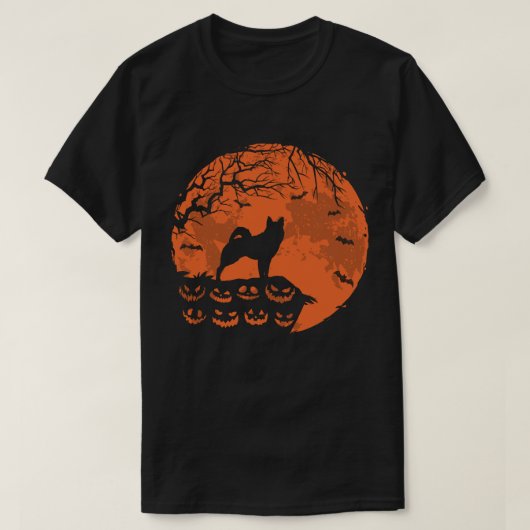 Noors Hondenliefhebber van Elkhound en Moon Hallow T-shirt (Design voorkant)