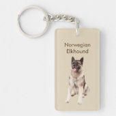 Noors Hondenras Elkhound Sleutelhanger (Voorkant)