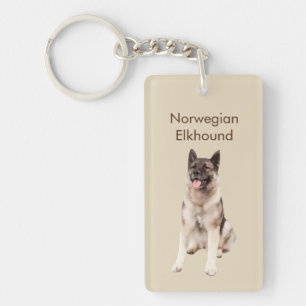 Noors Hondenras Elkhound Sleutelhanger