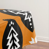 Noors kersthuis decor tafelkleed (Voorbeeld)