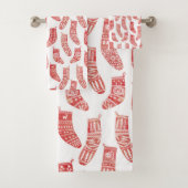 Noors kerstpatroon bad handdoek (Insitu)