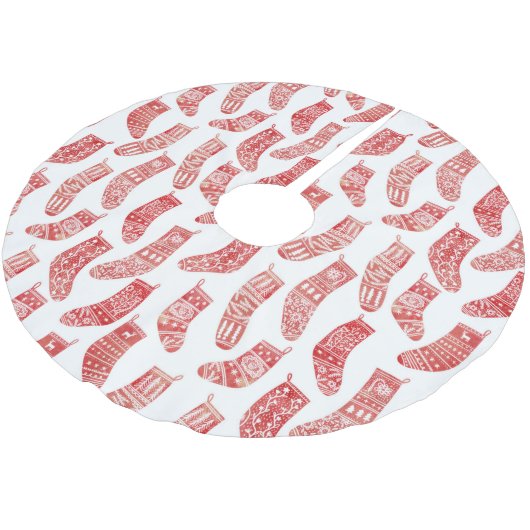 Noors kerstpatroon kerstboom rok (Gekanteld)