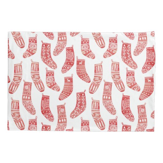 Noors kerstpatroon kussensloop (Achterkant-Links)