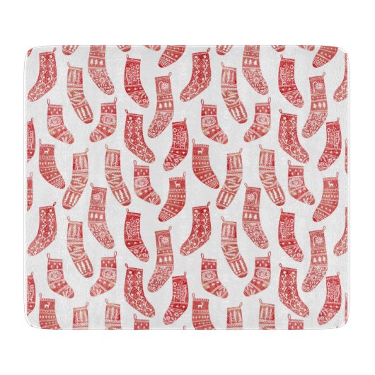 Noors kerstpatroon snijplank (Voorkant)