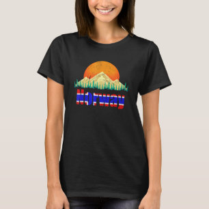 Noors Land Noorse Vlag Bergen Zonsondergang Noorwe T-shirt