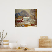 Noors landschap Sandviken Poster (Keuken)