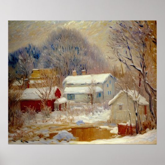 Noors landschap Sandviken Poster (Voorkant)