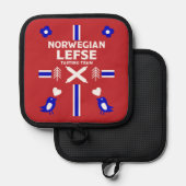 Noors Lefse Flatbrood Apron Pannenlap (Voorkant / Achterkant)