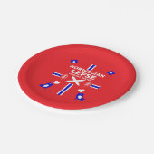 Noors Lefse Flatbrood Apron Papieren Bordje (Gekanteld)