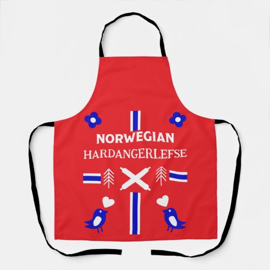 Noors Lefse Flatbrood Apron Schort (Voorkant)