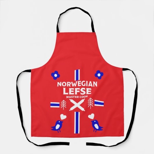 Noors Lefse Flatbrood Apron Schort (Voorkant)