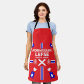 Noors Lefse Flatbrood Apron Schort (Gedragen)
