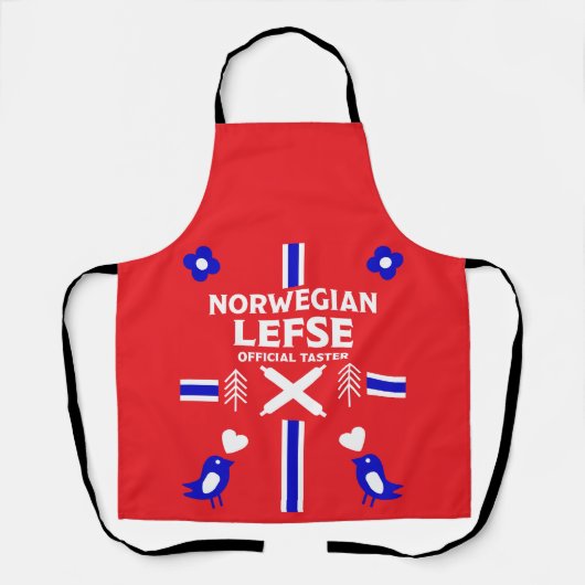 Noors Lefse Flatbrood Apron Schort (Voorkant)