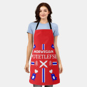 Noors Lefse Flatbrood Apron Schort (Gedragen)