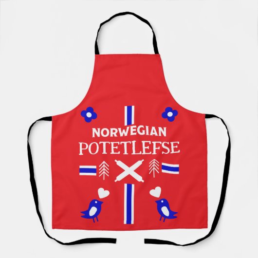 Noors Lefse Flatbrood Apron Schort (Voorkant)