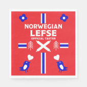 Noors Lefse Flatbrood Apron Servet (Voorkant)