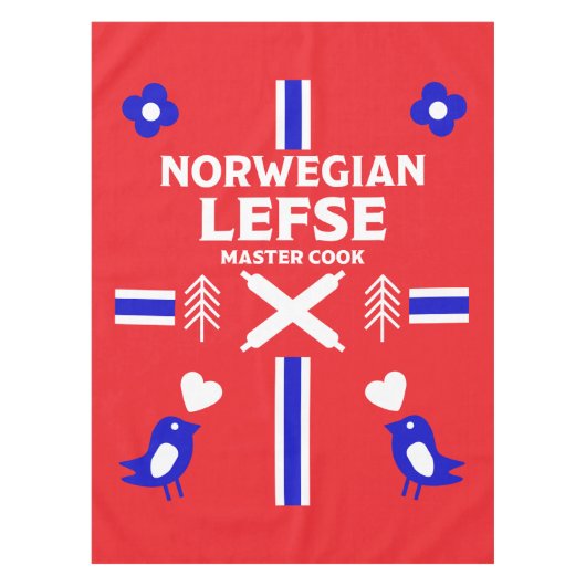 Noors Lefse Flatbrood Apron Tafelkleed (Voorkant)