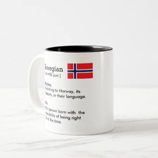 Noors leuk mok (Voorkant links)