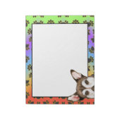 Noors Lundehund kleurig honddewpatroon Notitieblok (Linkerzijde)