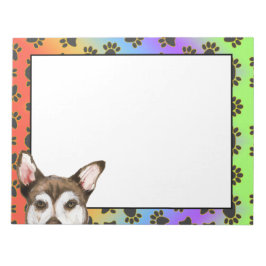 Noors Lundehund kleurig honddewpatroon Notitieblok