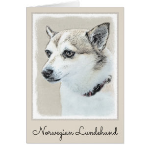 Noors Lundehund-schilderij - Oorspronkelijke honde