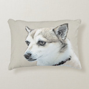 Noors Lundehund-schilderij - Oorspronkelijke honde Accent Kussen