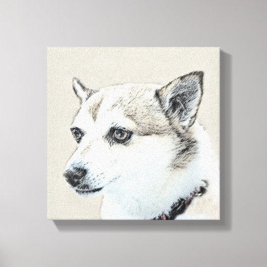 Noors Lundehund-schilderij - Oorspronkelijke honde Canvas Afdruk (Voorkant)