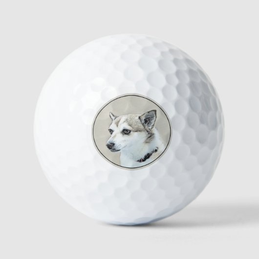 Noors Lundehund-schilderij - Oorspronkelijke honde Golfballen (Voorkant)