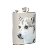 Noors Lundehund-schilderij - Oorspronkelijke honde Heupfles (Rechts)