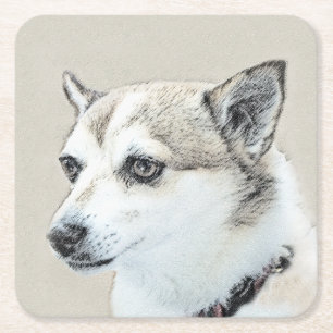 Noors Lundehund-schilderij - Oorspronkelijke honde Kartonnen Onderzetters