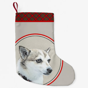 Noors Lundehund-schilderij - Oorspronkelijke honde Kleine Kerstsok