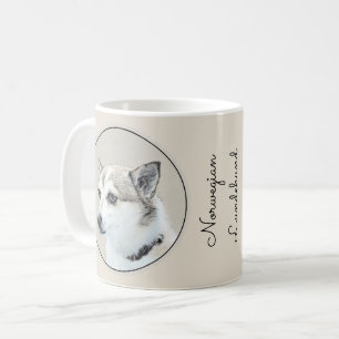 Noors Lundehund-schilderij - Oorspronkelijke honde Koffiemok