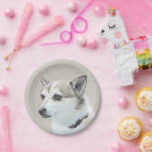 Noors Lundehund-schilderij - Oorspronkelijke honde Papieren Bordje (Feest)
