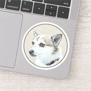 Noors Lundehund-schilderij - Oorspronkelijke honde Sticker