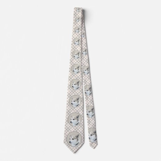 Noors Lundehund-schilderij - Oorspronkelijke honde Stropdas (Voorkant)