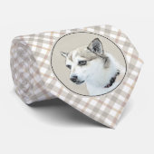 Noors Lundehund-schilderij - Oorspronkelijke honde Stropdas (Opgerold)