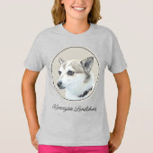 Noors Lundehund-schilderij - Oorspronkelijke honde T-shirt (Voorkant)