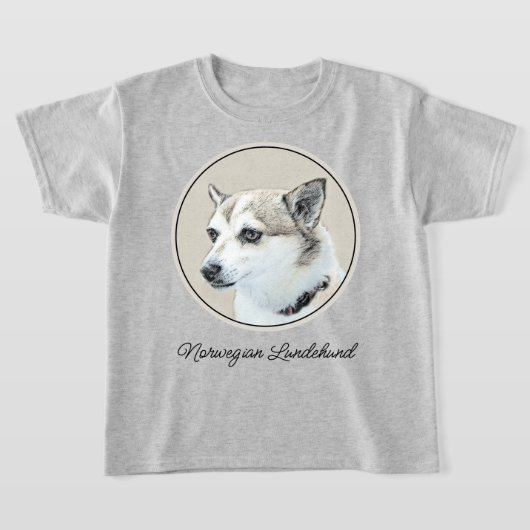 Noors Lundehund-schilderij - Oorspronkelijke honde T-shirt (Laagn)