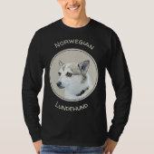 Noors Lundehund-schilderij - Oorspronkelijke honde T-shirt (Voorkant)