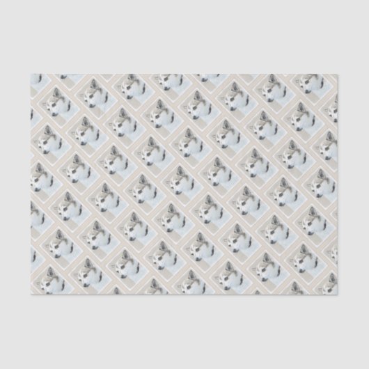 Noors Lundehund-schilderij - Oorspronkelijke honde Tissuepapier (Voorkant)